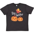 thumbnail image 3 of Inktastic Big Sister Pumpkins with Fall Leaves Youth T-Shirt, 3 of 5