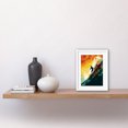 thumbnail image 2 of The Silhouette of a Surfer Riding a Big Wave Artwork Framed Wall Art Print 9X7 Inch, 2 of 5