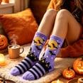 thumbnail image 2 of HAYIMI Cozy Socks for Women Fall Cozy Halloween Ghosts Home Soft Winter Warm Thick Sleeping Socks Holiday Lounging, 2 of 3