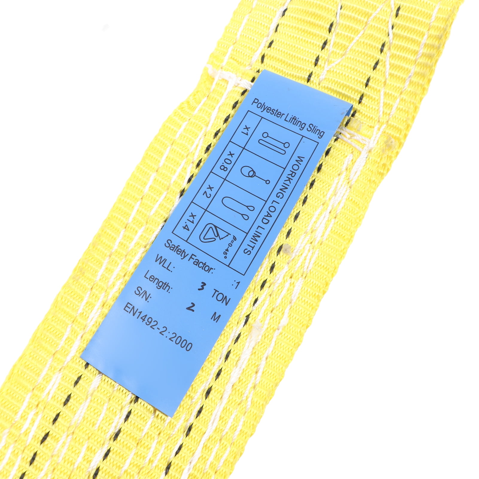 Flat Lifting Rope, Multi Layer Weaving Crane Lift Strap 3T Load Bearing