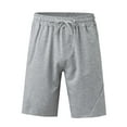 thumbnail image 4 of Hauaitttt Men's Casual Mid Waist Shorts Pant Solid Splice Pocket Knee Length Shorts Casual Loose Fashion Pant Short Pole Sweat Pants Casual Track Pants 42x29 Mens Pants Thrill Sweatpants Boy 9 10, 4 of 7