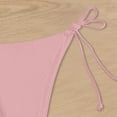 thumbnail image 4 of Women Bikini Bottoms Full Coverage Bikini Bottom Pink Mid Rise Swim Bottoms Beach Swimwear, 4 of 6