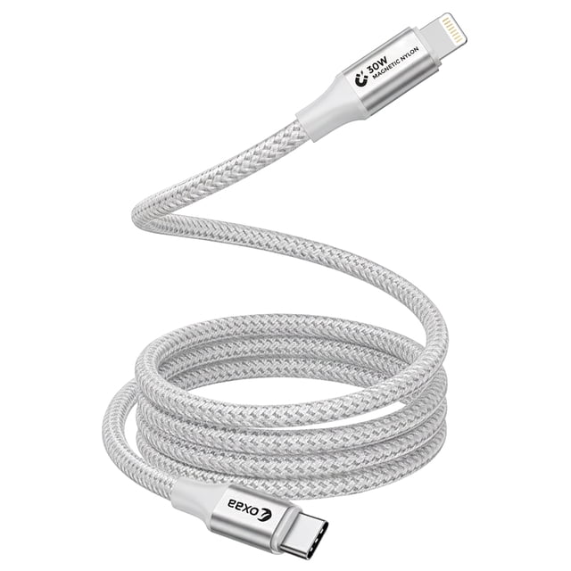 OXAA USB C to Lightning 30W Magnetic Cable– Fast Charging Cables MFI certified for iOS Devices