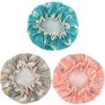 thumbnail image 2 of Bonnets de Douche, 3 PACK Bonnet de Bain pour Femmes Imperméable et Réglable Double Couche Bonnet de Douche (Multicolore), 2 of 6