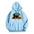 thumbnail image 4 of LUOGENLI Hoodies for Men with Designs Heavyweight Pullover Hooded Sweatshirt with Front Pocket and Adjustable Drawstring for Casual Comfort Hoodies for Men Zip up Light Blue Size S, 4 of 4