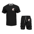 thumbnail image 4 of Afdoent Men's 2 Piece Short Set Mens Short Sleeved T Shirt And Shorts Set With Pocket Casual Work Summer With Stretchy Fabric Comfort Beach Vacation Outfits, 4 of 4