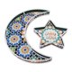 thumbnail image 3 of Middle East Festival Wrought Iron Moon Tray Eid Festival Ramadan Plate Decor, 3 of 5