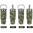 thumbnail image 5 of 30 Oz Insulated Tumblers with Flip Straw Lid Top Handle Hunter Camouflage Pattern Leakproof Reusable Vacuum Stainless Steel Travel Coffee Mug for Car, 5 of 6