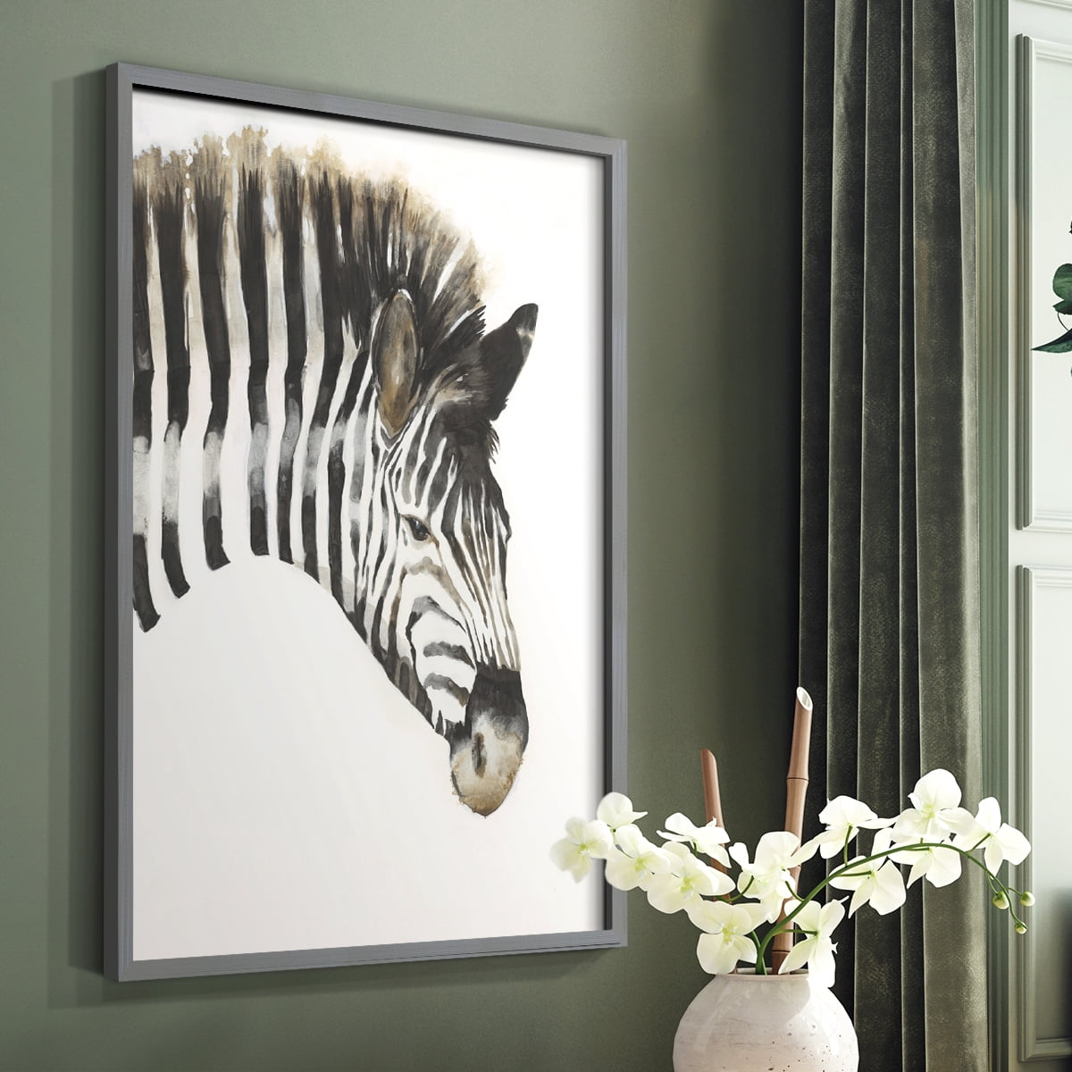 Zebra Stripes Framed Print - Solid Wood in Single Picture Frame Solid Wood 2 Framed Print