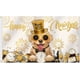 thumbnail image 1 of Bandera de perro Golden Retriever de feliz año nuevo, 3 x 5 pies, doble cara, pancarta de exterior de Nochevieja de invierno, reloj de fuegos artificiales de perro de Año Nuevo, bandera navideña con, 1 of 8