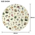 thumbnail image 6 of Colorful Mushroom Frog Black Pattern Round Tablecloth 60"x60",Wrinkle Wipeable Table Cloth for Kitchen Dining Room Picnic Patio Party, 6 of 6