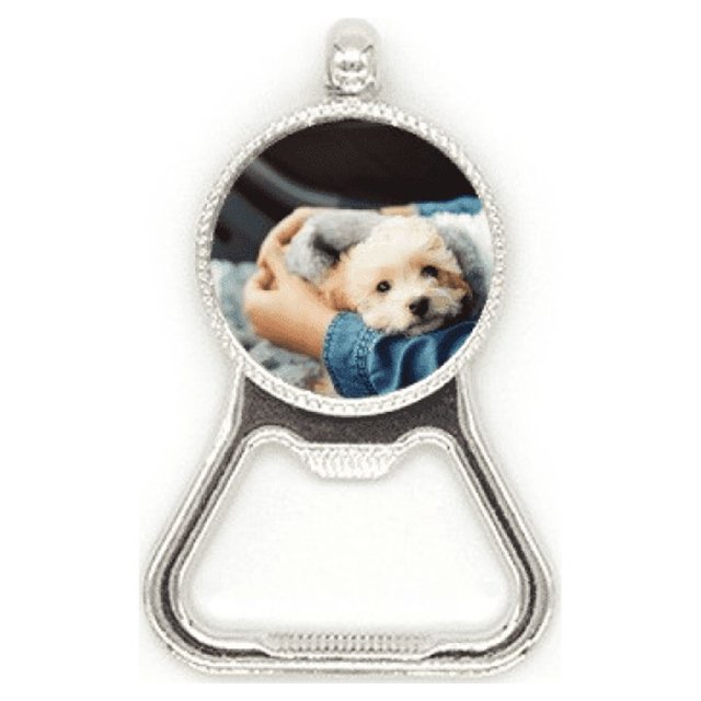 Cachorro lindo animal fotografia Acero inoxidable Metal cerveza tapa sacacorchos