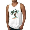 thumbnail image 3 of Nfurl Mens Casual Cotton Tank Tops Moisture Wicking Muscle Undershirts Trendy Palm Tree Printed T Shirt Lightweight Sleeveless Workout Shirts Soft Gym Tank Shirt, 3 of 6