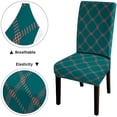 thumbnail image 4 of Chair Cover Slipcover Set of 4 Abstract Green Background with Colored Lines Chair Covers Dining Room Chair Seat Covers for Kitchen Dining Room, 4 of 5