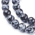 thumbnail image 2 of Natural Snowflake Obsidian Beads Strands Round 8mm Hole: about 1mm about 45~48pcs/strand 15~16 inch, 2 of 3