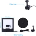 thumbnail image 3 of Floating Solar Fountain, Solar Powered Water Fountain with Battery Backup, Garden Decoration for Outdoor Spaces, Submersible Water Pump with Adjustable Water Style & Anti-idle Protection, 3 of 8