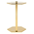 thumbnail image 6 of SAFAVIEH Aurea Luxury Style Hexagon Sahpe C Table with Gold Coating (15.5 in. W x 13.5 in. D x 24 in. H), 6 of 9