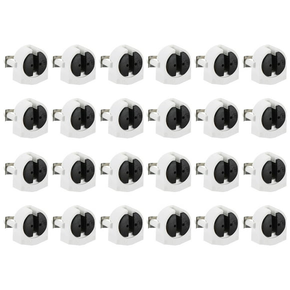 Unique Bargains T5 Fluorescent Light Holder, 24 Pack G5 Lamp Base LED Fluorescent Tube Light Socket, 22x26x17mm