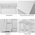 Natwind 47" White Desk Home Office Computer Working Study Table with 2