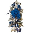 thumbnail image 2 of BAUAY 60CM Christmas Swags & Garlands with Lights Cordless Stairway Prelit Stair Swag Christmas Lighted Garland Ornament Outdoor  Door Hanging (Blue), 2 of 5