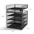 thumbnail image 3 of Organizador de escritorio colgante Safco Onyx con 5 bandejas, 3 of 4