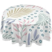 SKYSONIC Leaf Round Tablecloth 60 inch Waterproof Tablecloth Stain Resistant and Wrinkle Decorative Patio Table Cloths for Kitchen Dinning Room Party Home Garden Picnic