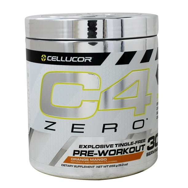 Cellucor C4 Zero Id Series Explosive Tingle Free Pre Workout Powder 30 Servings Orange Mango 255 Grams Walmart Com