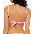 thumbnail image 2 of HULA HONEY Women's Pink Stretch Shell-Trim Tie Removable Cups V-Wire Adjustable Swimsuit Top M, 2 of 5