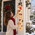 thumbnail image 5 of 47.24Inch Christmas Wall Hanging Light Decoration Snowman With Black Hat Glowing Christmas Door Hanger Festive Hanging Ornament For Wall Fireplace And Entryway, 5 of 5
