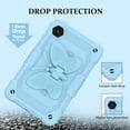thumbnail image 3 of for Samsung Galaxy Tab A9 8.7" (2023) SM-X110/X115 Kids Case with 3D Butterfly Stand & Pencil Holder, Tablet Case with Adjustable Shoulder Strap, Anti-Scratch Shockproof Protective Cover, Blue, 3 of 5