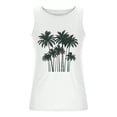 thumbnail image 4 of ZCFZJW Men's Sleeveless Workout Swim Shirts Big and Tall Regular Fit Quick Dry Running Tank Tops Summer Tropical Palm Tree Print Muscle Tees White M, 4 of 5