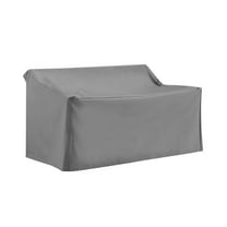 Crosley Furniture Patio Polyester Fabric Loveseat Cover in Gray