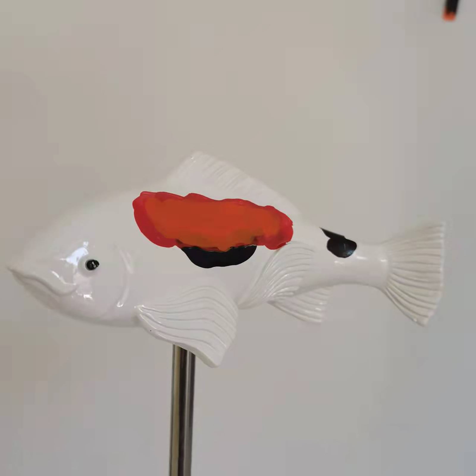 Weloille Garden Sculptures & Statues,Koi Decor,Ceramic Koi Yard Art Decor,for Outdoors,Patio,Yard,,Home Decoration