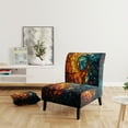 thumbnail image 2 of Designart "Mystic Rangoli Colorful Indian Artistry III" Multi-Color Indian Upholstered Accent Chair - Global Arm Chair For Living Room, 2 of 7