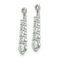 thumbnail image 2 of 14K White Gold Plated AA Diamond Earring Jackets, 2 of 7
