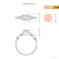 thumbnail image 4 of ANGARA IGI Certified Lab Grown 1.05 Ct Diamond Celtic Knot Ring for Women in 14K White Gold (Size-5.5mm| Color-F-G| Clarity-VS) | April Birthstone, Anniversary, Jewelry Gift for Women | Diamond Ring, 4 of 6