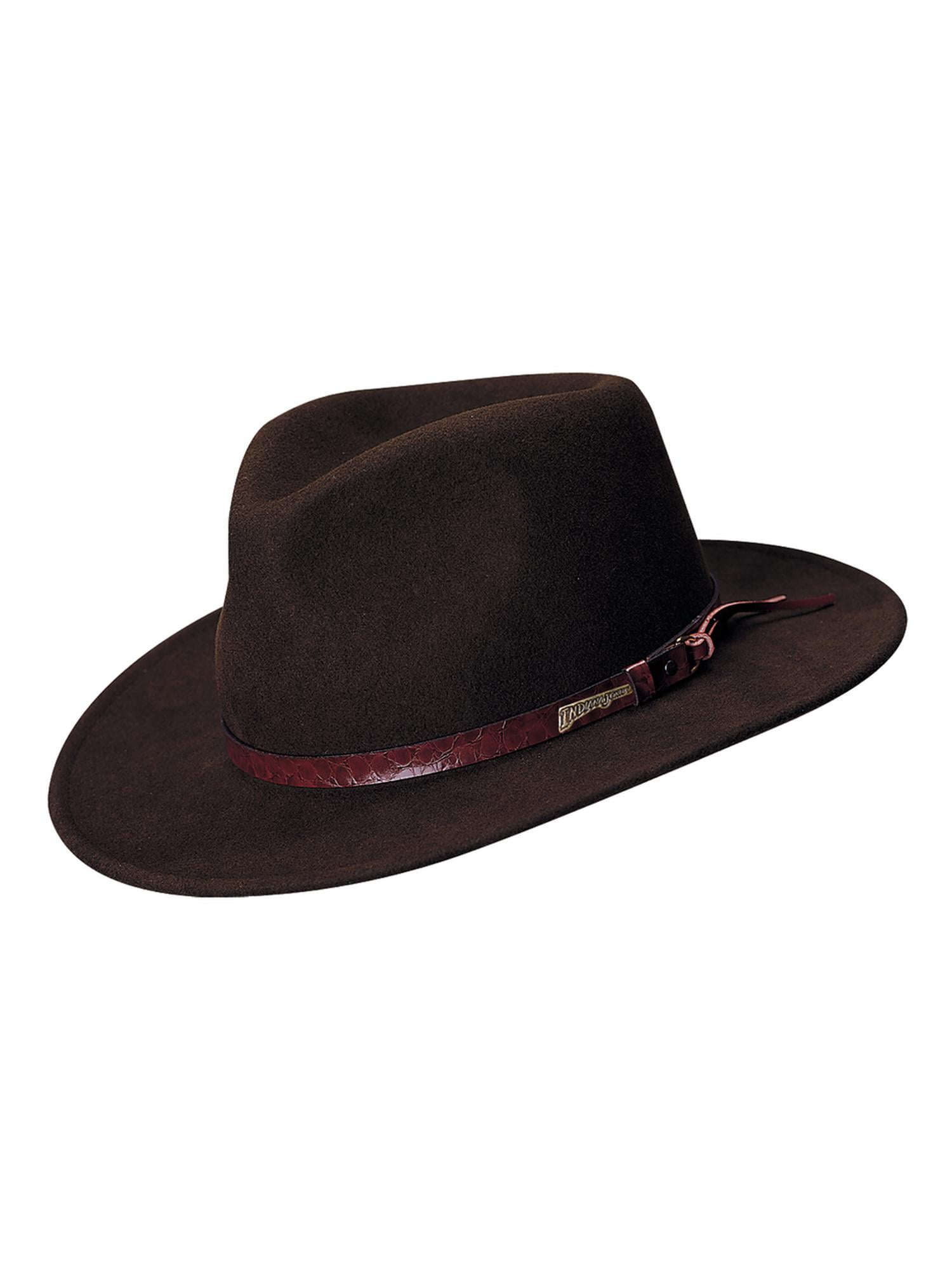 Men's Indiana Jones All-Season Wool Felt Outback Hat, Size: Large, Brown
