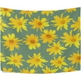 thumbnail image 2 of Yellow Daisy Tapestry Wall Hanging Tapestries Happy Colorful Hippie Psychedelic Art Polyester Carpet Wall Decorative for Living Room Bedroom 80x60inch, 2 of 7