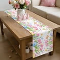thumbnail image 6 of Pink Spring Floral Easter Table Runner 72 Inches Long for Kitchen Dining, Watercolor Tulip Flower Dresser Scarf Farmhouse, Dining Table Decorations for Wedding/Parties, 14 x 72 In, 6 of 8