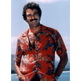 thumbnail image 2 of Paradise Found Mens Jungle Bird Tom Selleck Magnum PI Rayon Shirt (Red, 3X-Large), 2 of 7