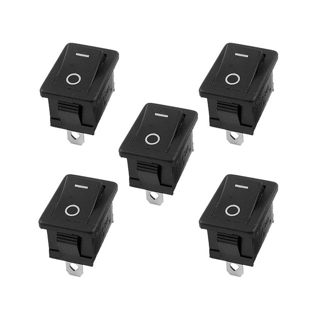Miangastore 5 Pcs 2 Pin Toggle Switch On/Off Mini Boat Rocker Switch Car Auto Boat Round Rocker Snap 15x21MM