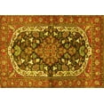 thumbnail image 1 of Ahgly Company Machine Washable Indoor Rectangle Persian Yellow Traditional Area Rugs, 8' x 12', 1 of 4