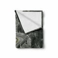 thumbnail image 2 of Black and White Soft Flannel Fleece Throw Blanket, Curvy Asphalt Road Yellow Line in Middle Nature Forest Trees, Cozy Plush for Indoor and Outdoor Use, 70" x 90", Black Grey Yellow, by Ambesonne, 2 of 6