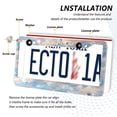thumbnail image 3 of Aluminum License Plate Frame 2 Pack Car Exterior Accessory Car Tag Holder for Front Rear Plates Cars Decor Peach and Blue Rhombus, 3 of 7