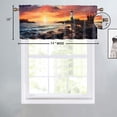 thumbnail image 3 of Coastal Nautical Kitchen Valance Curtains Lighthouse Ocean Beach Seasides Privacy Window Valances for Living Room 54 by 18 in, 1 Panel, 3 of 5