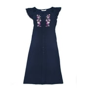 Embroidered Walk-Thru Romper Dress (Little Girls & Big Girls)