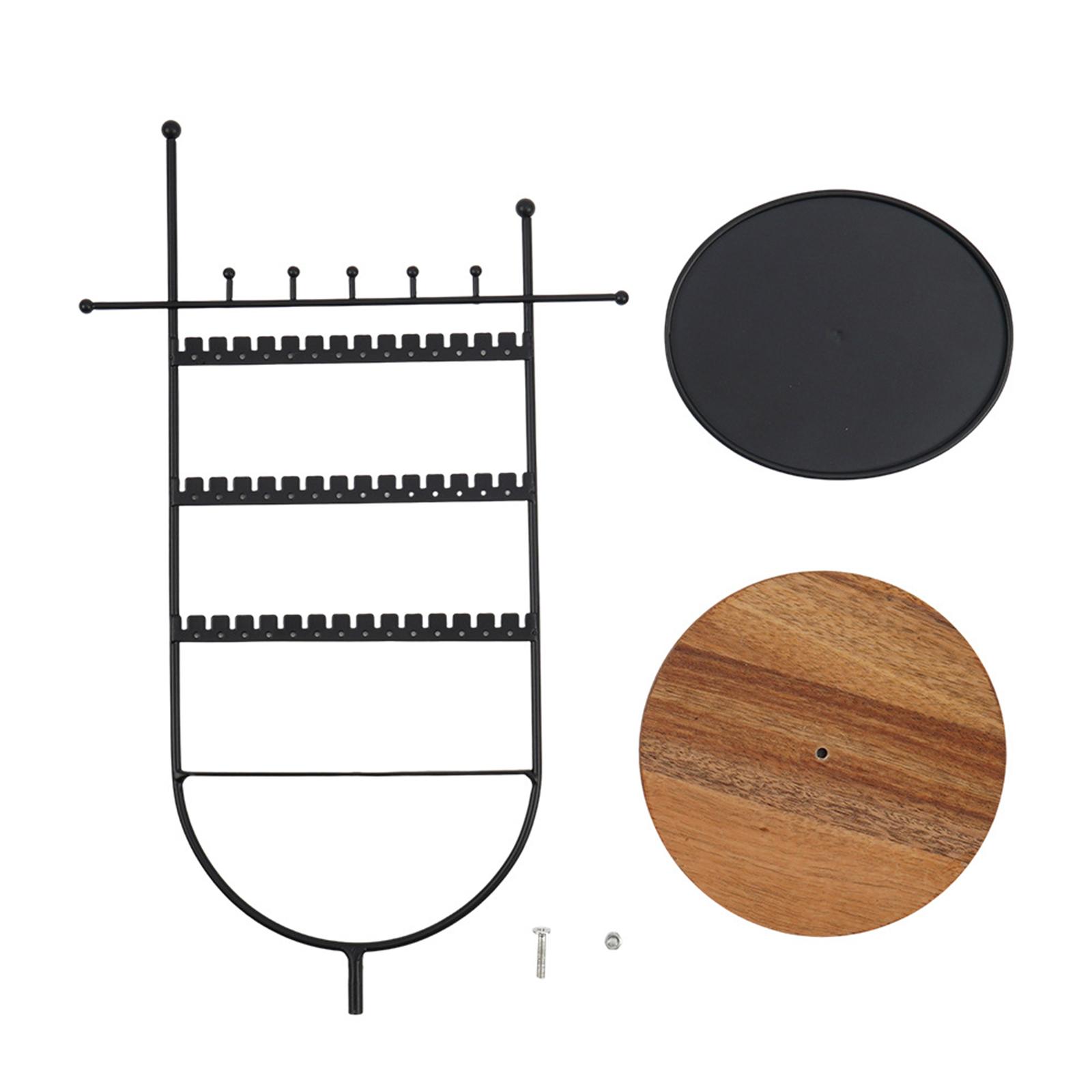 Jewelry Organizer Jewelry Holder Necklace Hanger Wood Metal Material Desktop Storage for Home Retail