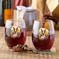thumbnail image 3 of Welcome Spring Summer Rat Terrier Portrait Flower Blue Sky 15oz Stemless Wine Glass Mug Ratty Dog Lover Wine Glasses Cup - 12001, 3 of 5