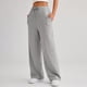 thumbnail image 2 of Pantalones deportivos Prolriy para mujer, pantalones deportivos de cintura alta, holgados, informales, de pierna ancha, para otoño, color gris, talla L, 2 of 4