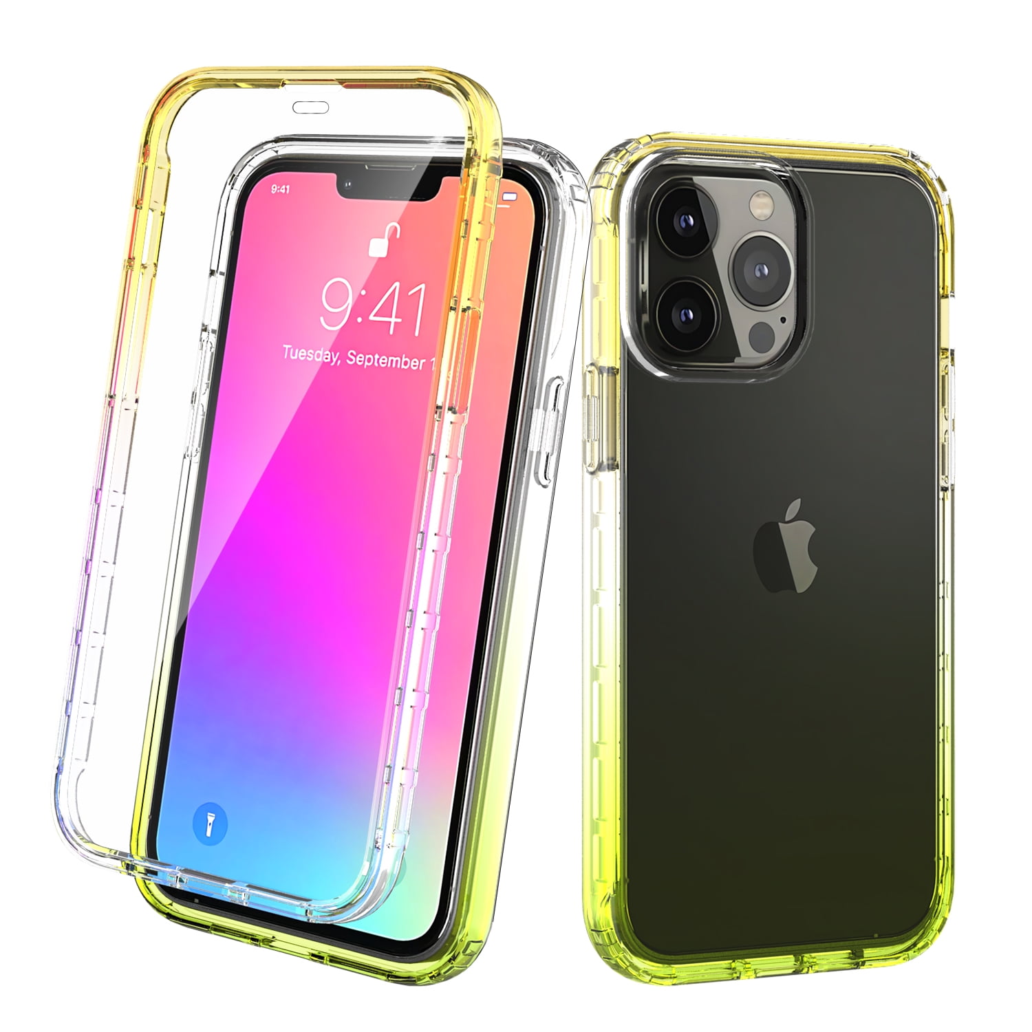 Iphone 13 case built in screen protector Clearance